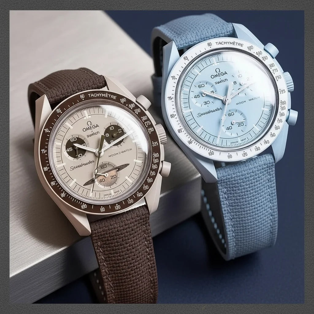 Universal Soft Sailcloth Signature Strap delugs design For Omeaga Tudor Tissot Rolex Tank Cartier Signature Watch Bands