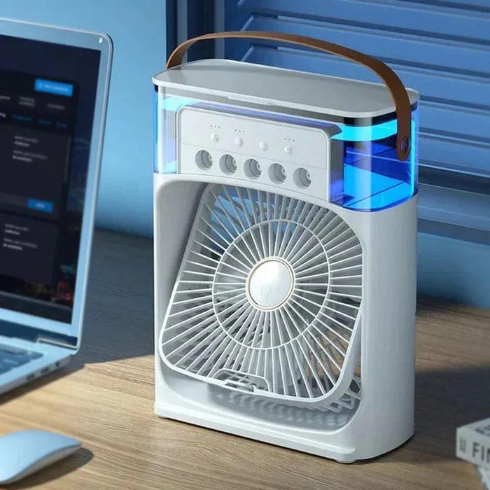 10 inch Portable Air Conditioner Fan Usb Electric Fan With Led Night Light, Fine Mist Water, And Humidifier Function Led Night Light Water Mist Mini Fan Cooler Siddique Store