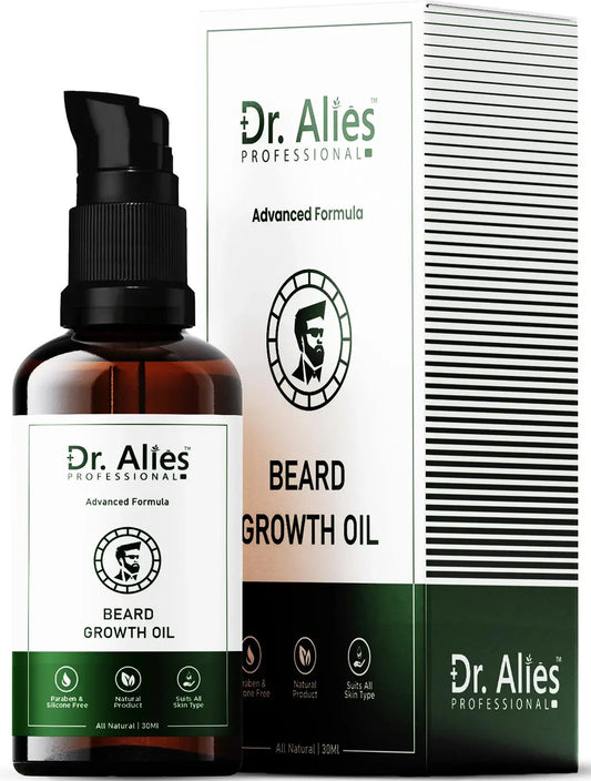 Dr Alies Professional Beard Growth Oil Natural Chemical Free Blend For Thicker Stronger Beard Growth | 30ml Siddique Store