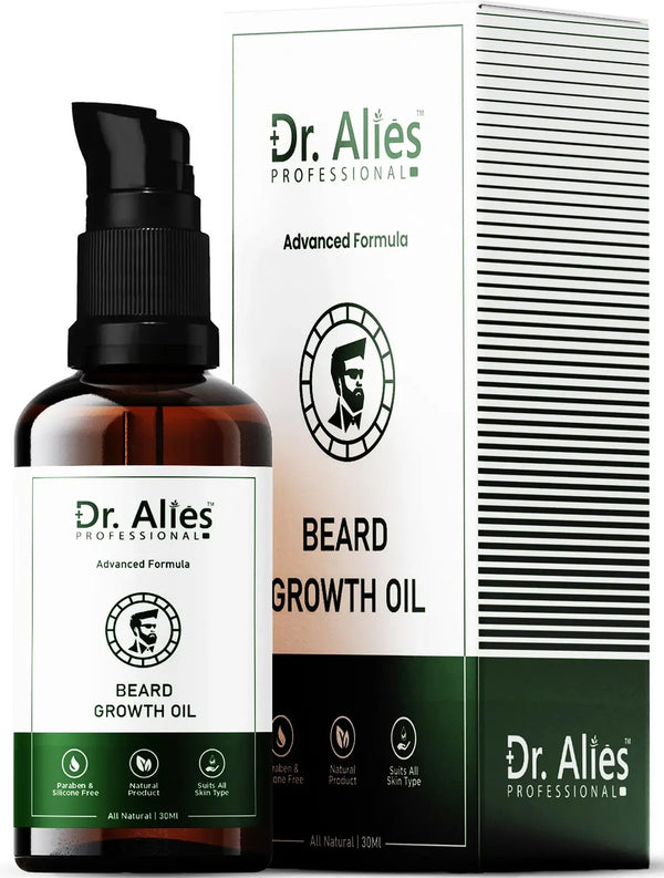 Dr Alies Professional Beard Growth Oil Natural Chemical Free Blend For Thicker Stronger Beard Growth | 30ml