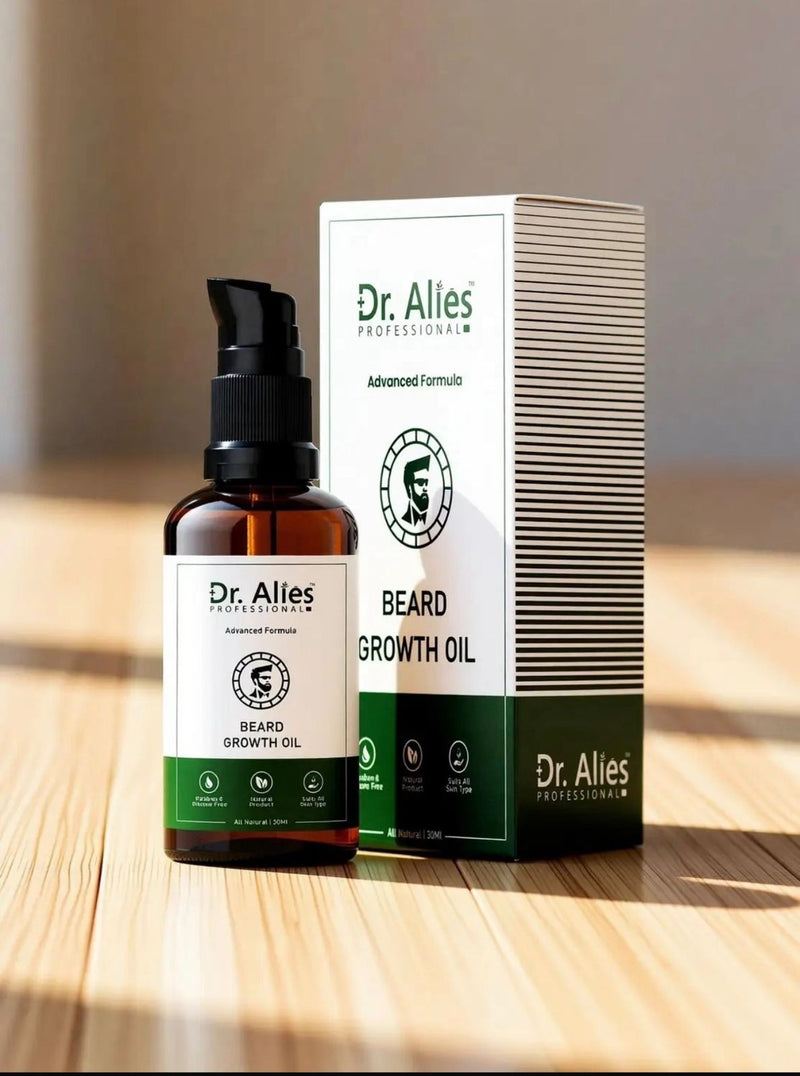 Dr Alies Professional Beard Growth Oil Natural Chemical Free Blend For Thicker Stronger Beard Growth | 30ml Siddique Store
