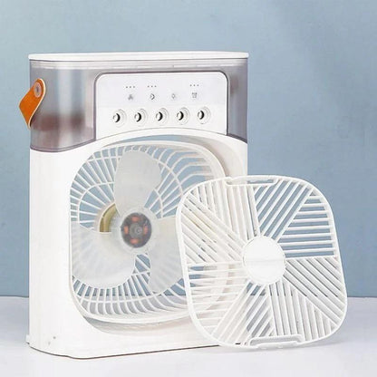 10 inch Portable Air Conditioner Fan Usb Electric Fan With Led Night Light, Fine Mist Water, And Humidifier Function Led Night Light Water Mist Mini Fan Cooler Siddique Store