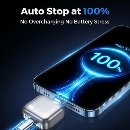 Type C Smart Auto Stop Charging Adapter, Auto Disconnect Charger – Portable USB Charger Automatically Stops When Fully Charged, Overcharge Protection