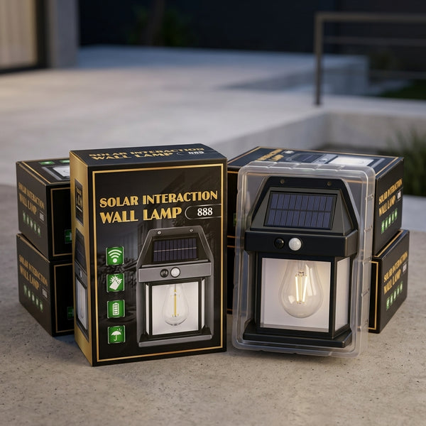 Solar Interaction Wall Lamp | Outdoor Waterproof LED Motion Sensor Solar Light