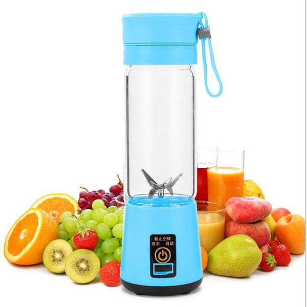 Juicer Blender 6 Blades USB Portable 380ml Mini Fruit Bottle Juicer Small Blender Siddique Store