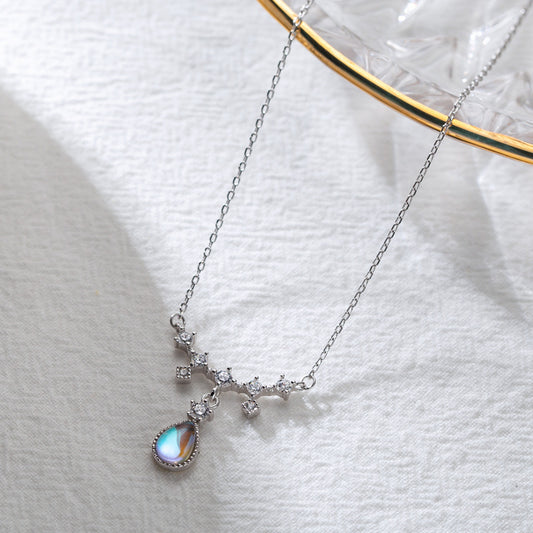 Sterling Silver Moonstone Necklace for Women