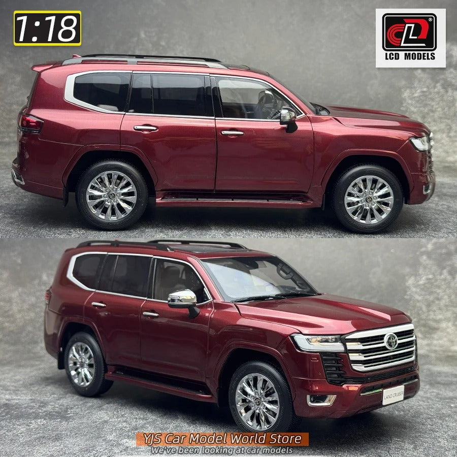 LCD Diecast model 1/18 scale Land Cruiser LC300 ZX SUV Metal car model Static display collection holiday gifts