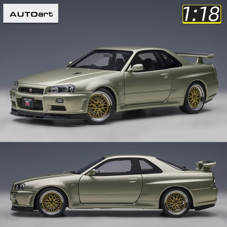 AUTOart 1:18 for Nissan R34 NISMO GT-R Z-TUNE Car model static display birthday gift Sports car model