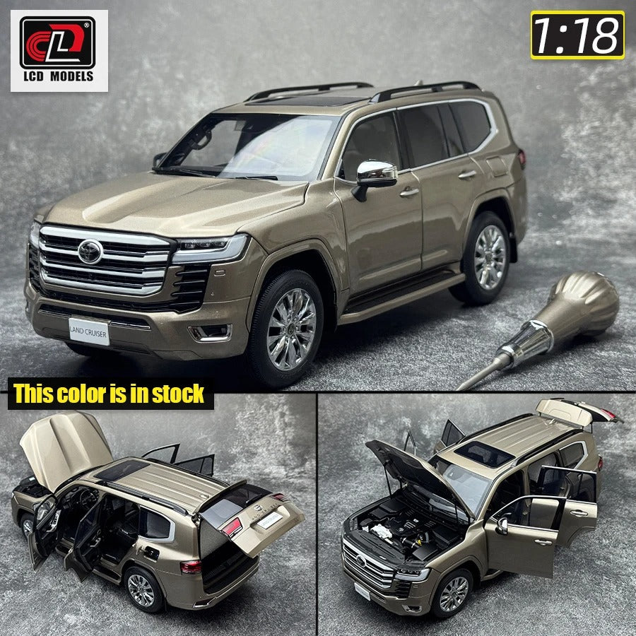 LCD Diecast model 1/18 scale Land Cruiser LC300 ZX SUV Metal car model Static display collection holiday gifts