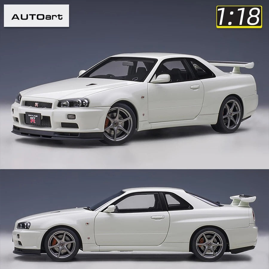AUTOart 1:18 for Nissan R34 NISMO GT-R Z-TUNE Car model static display birthday gift Sports car model