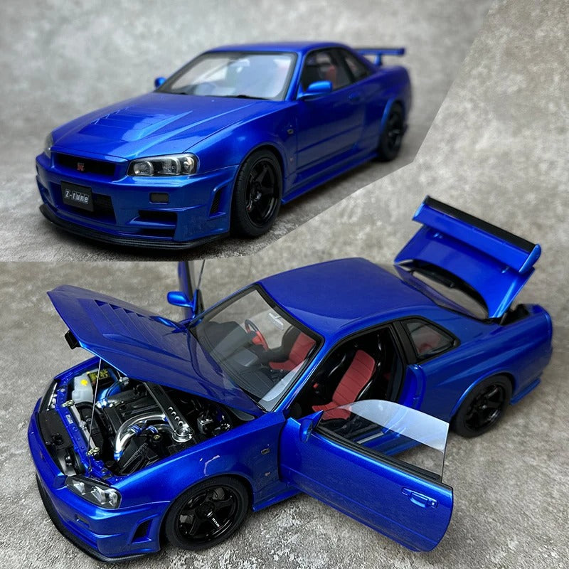 AUTOart 1:18 for Nissan R34 NISMO GT-R Z-TUNE Car model static display birthday gift Sports car model