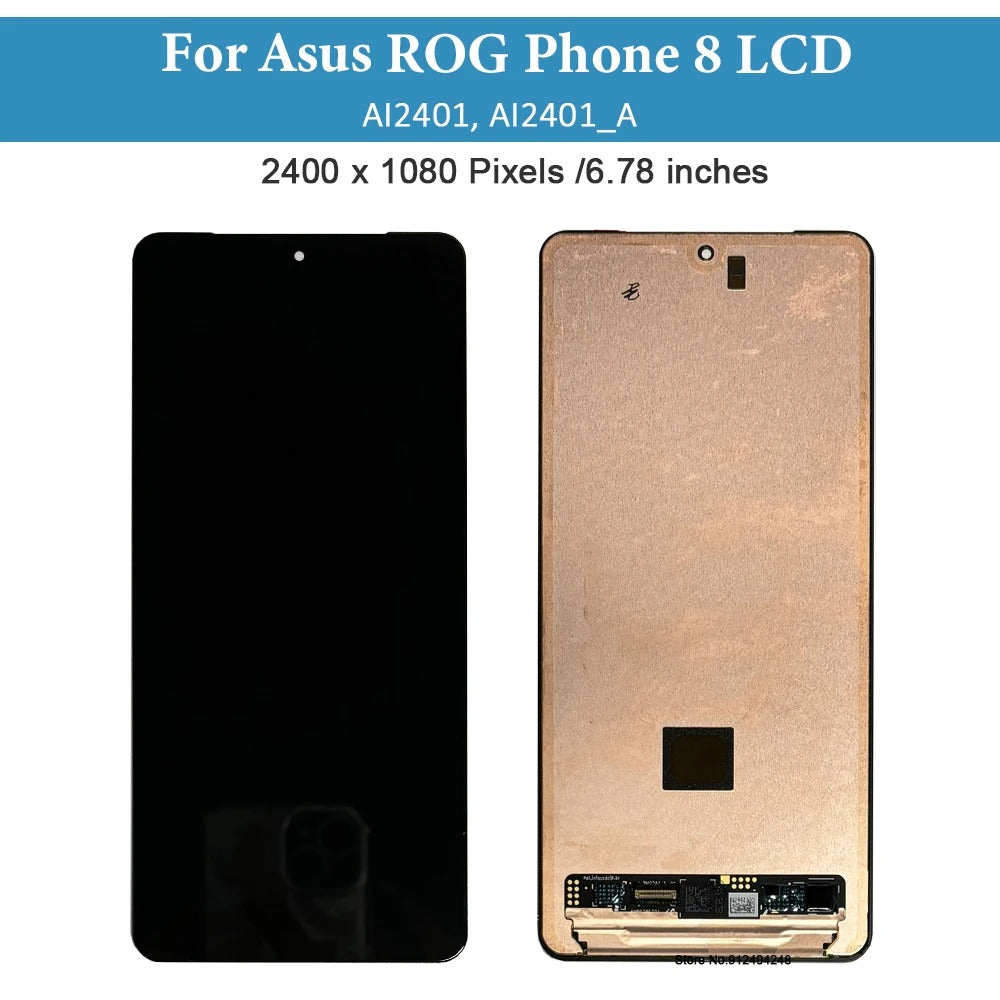6.78" AMOLED For Asus ROG Phone 8 LCD Display AI2401 AI2401_A Touch Screen Digitizer Assembly For Asus ROG 8 ROG8 Replacement
