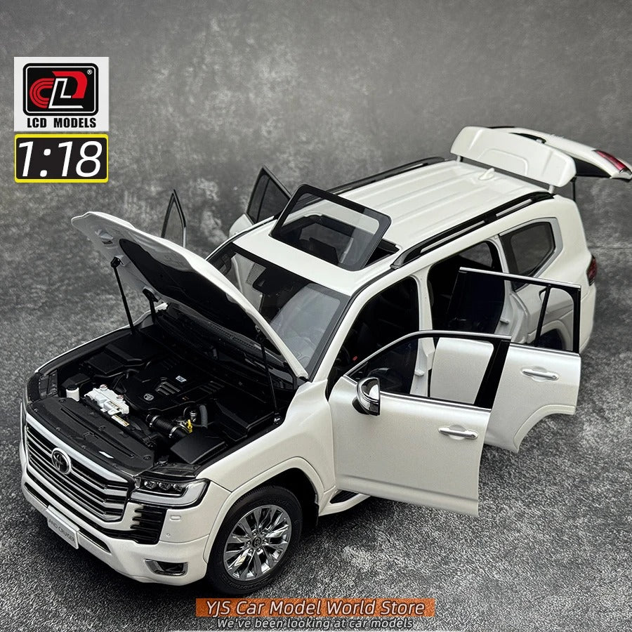 LCD Diecast model 1/18 scale Land Cruiser LC300 ZX SUV Metal car model Static display collection holiday gifts