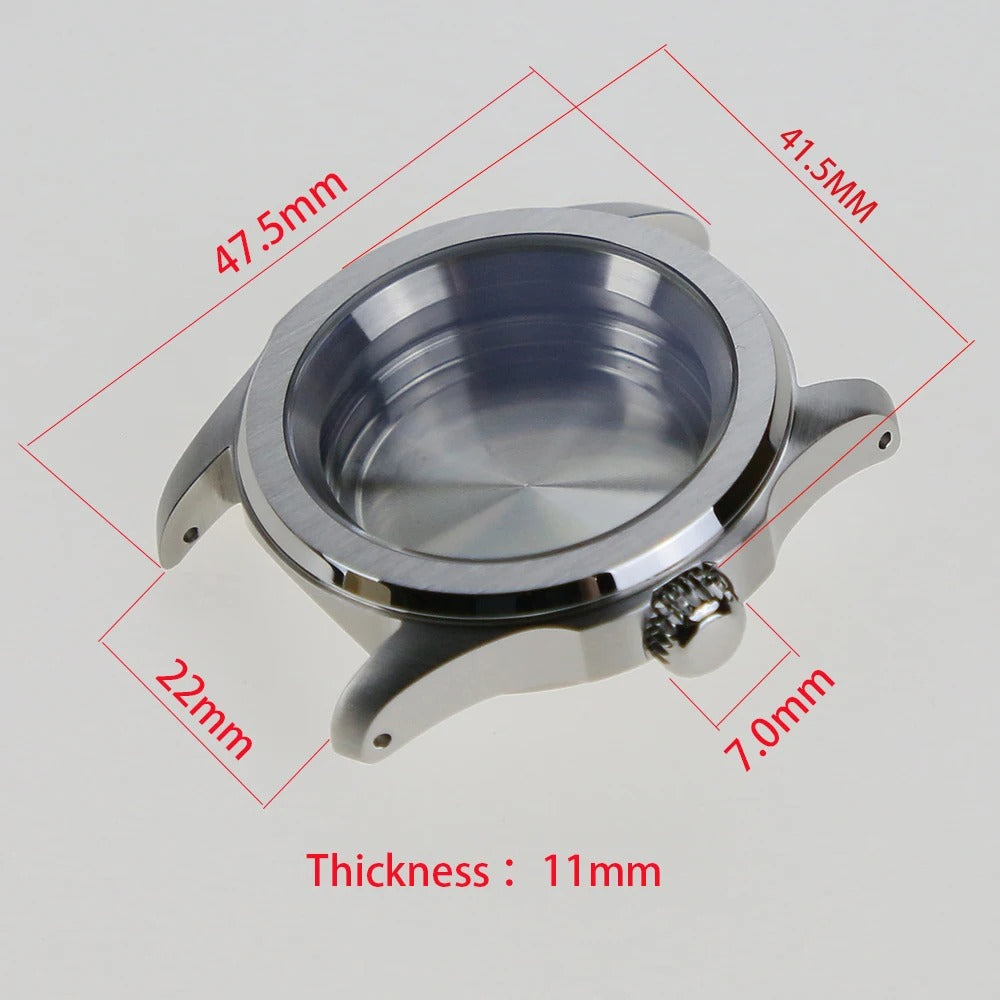 10ATM 41.5mm 316L Stainless Steel Fit Automatic NH35 NH36 NH38 NH70 Movement 28.5mm Dial Watch Case