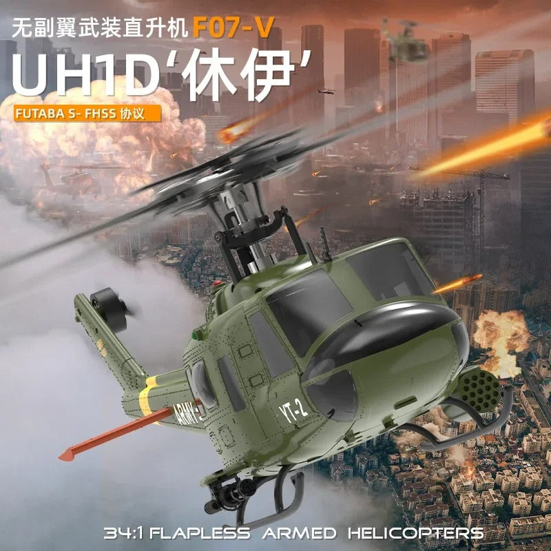 Yuxiang F07 6-Channels Remote Control Helicopter Huey Uh1d Looks Like A True 3d Special Effects Rc Helicopter Kid's Outdoor Toy