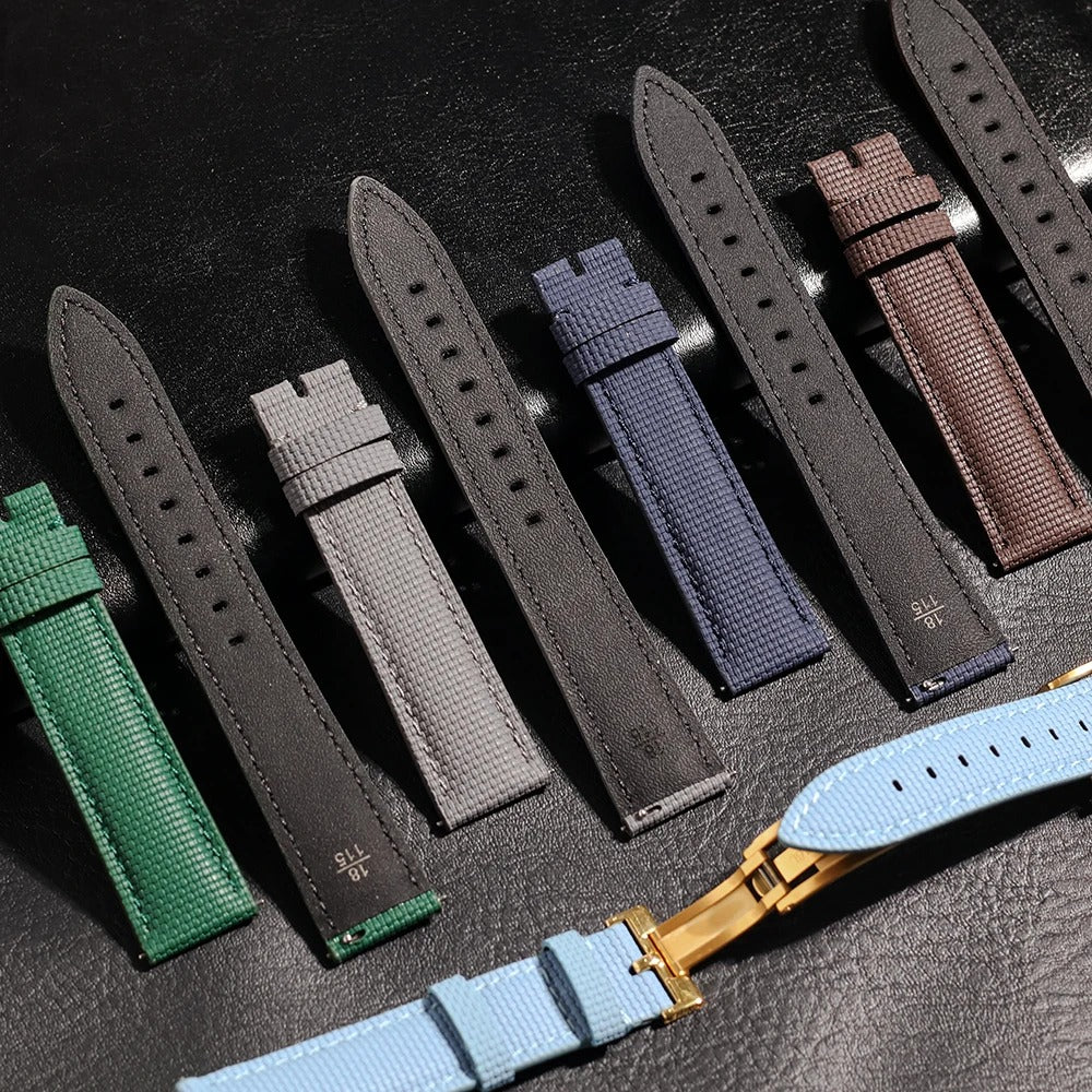 Universal Soft Sailcloth Signature Strap delugs design For Omeaga Tudor Tissot Rolex Tank Cartier Signature Watch Bands