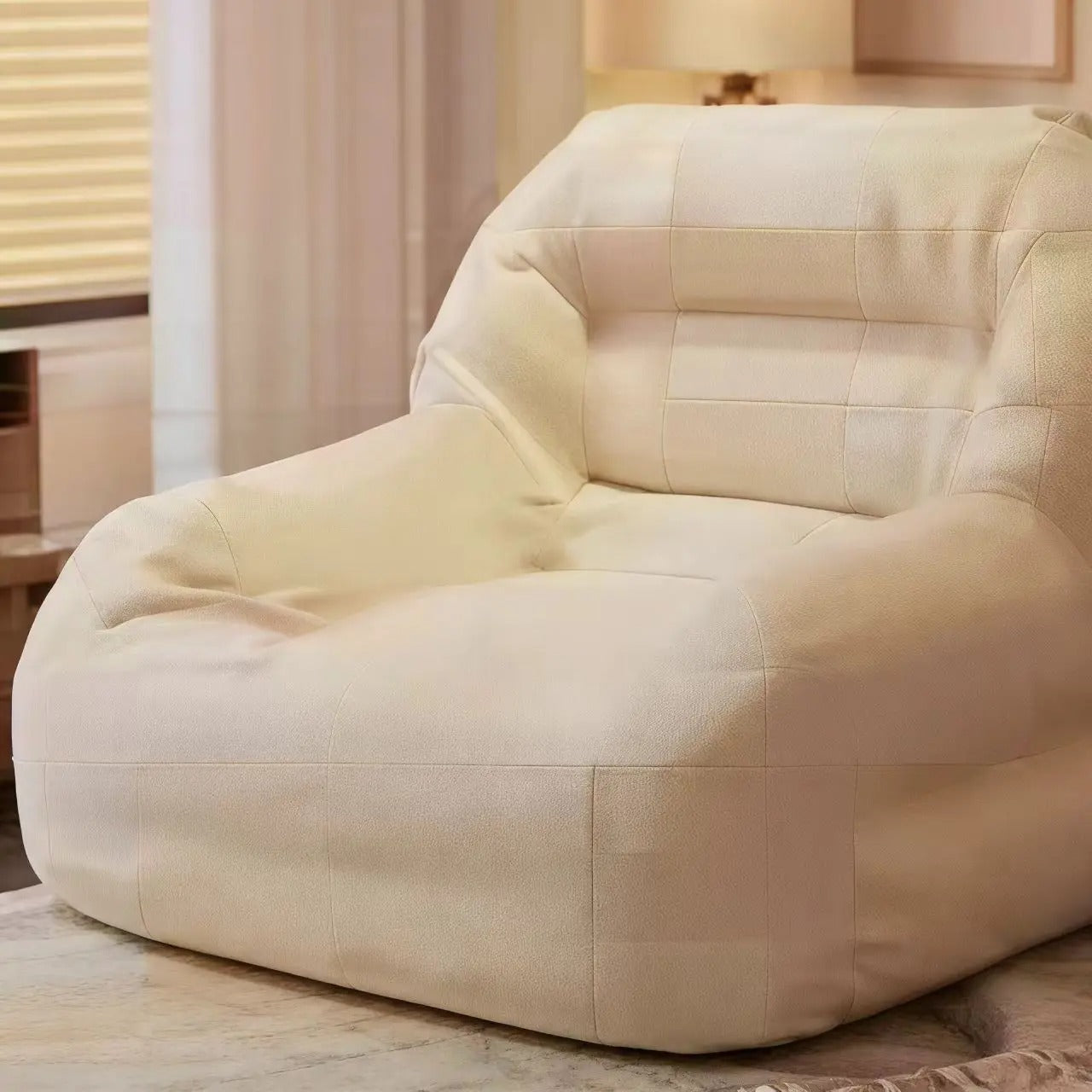 Lazy sofa, sleepable & reclinable, single seat for girls, cozy nest for bedroom & balcony, tatami lounge chair for leisure.