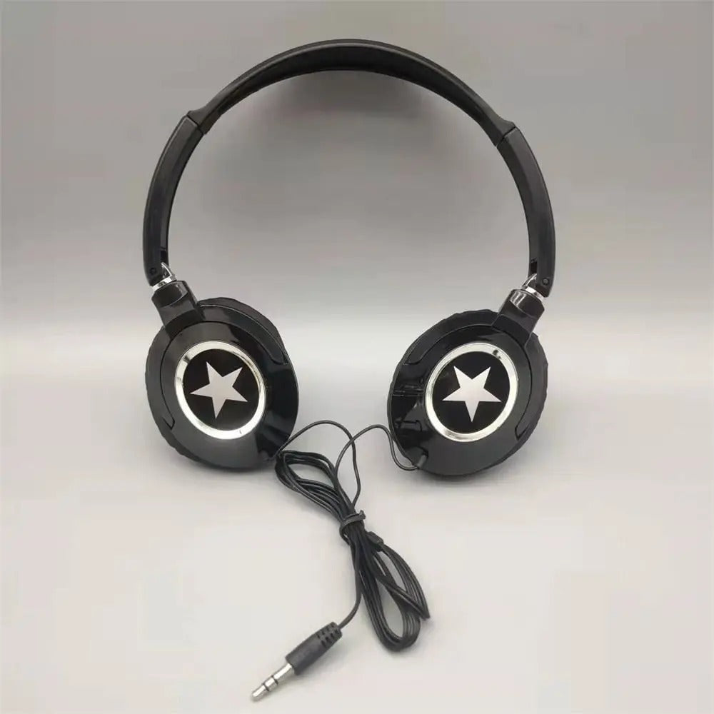 Flexible Wired Headphones HiFi Sound Music Stereo Over Ear Headset Noise Cancelling Adjustable Foldable Headphones