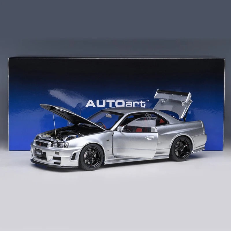 AUTOart 1:18 for Nissan R34 NISMO GT-R Z-TUNE Car model static display birthday gift Sports car model